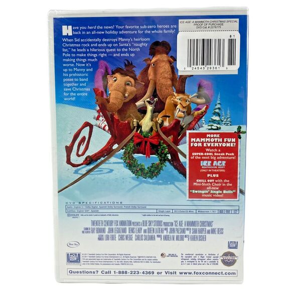 3-PACK Ice Age, Prancer, Spongebob Christmas Holiday DVD Bundle Family SEALED - Picture 4 of 11